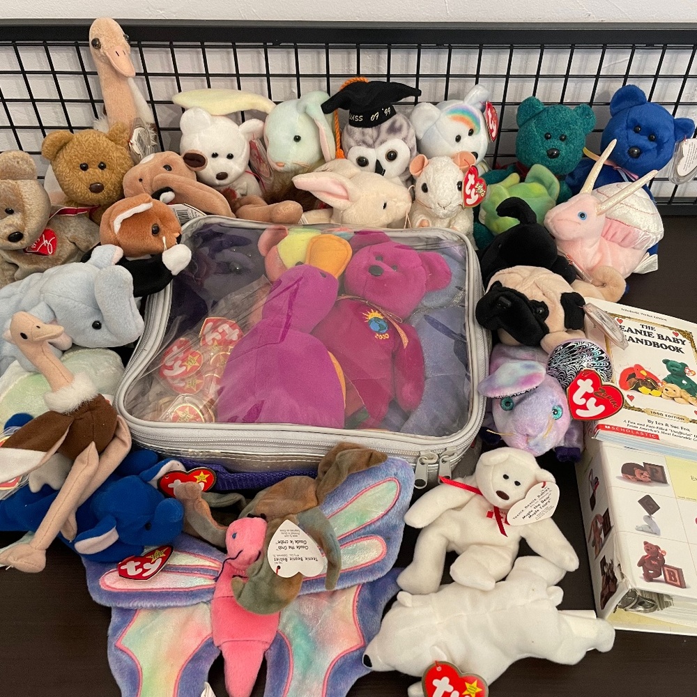 TY Beanie Baby Collection (32 plushies, carrying case, catalogue)